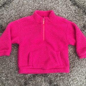 Gap Sherpa Pullover toddler girl size 4T pink fuchsia